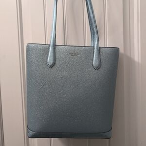 Kate Spade tinsel tote: Sky Blue